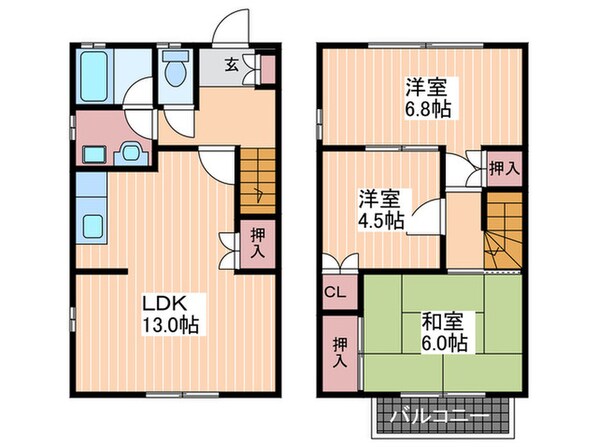 グランドハイツ柳ヶ丘Aの物件間取画像